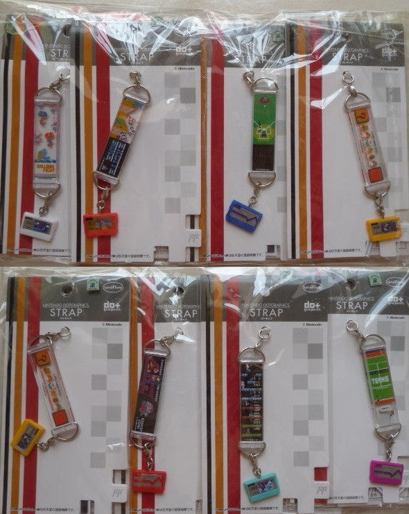 Unifive 2004 Nintendo Dot Graphics 8 Video Games Strap Figure Set - Lavits Figure