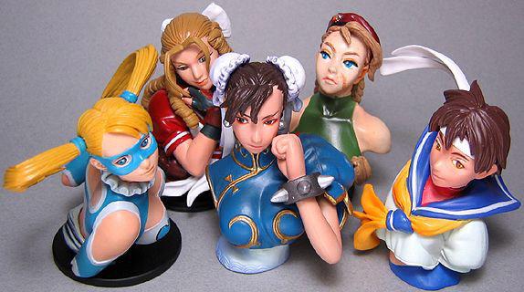 Figuax Street Fighter Heroines Gashapon Sakura R.Mika Karin Cammy Chun Li 5 Collection Figure Set