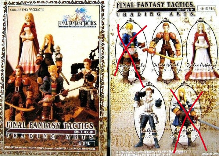 Square Enix Final Fantasy Tactics Trading Arts Delita Heiral Ovelia Atkascha Balthier 3 Figure Set