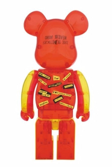 Medicom Toy Be@rbrick 400% + 100% Sex Pistols Orange Ver 11" Vinyl Collection Figure