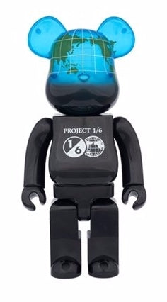 Medicom Toy Be@rbrick 400% Earth Cosmic Black Ver 11" Vinyl Figure