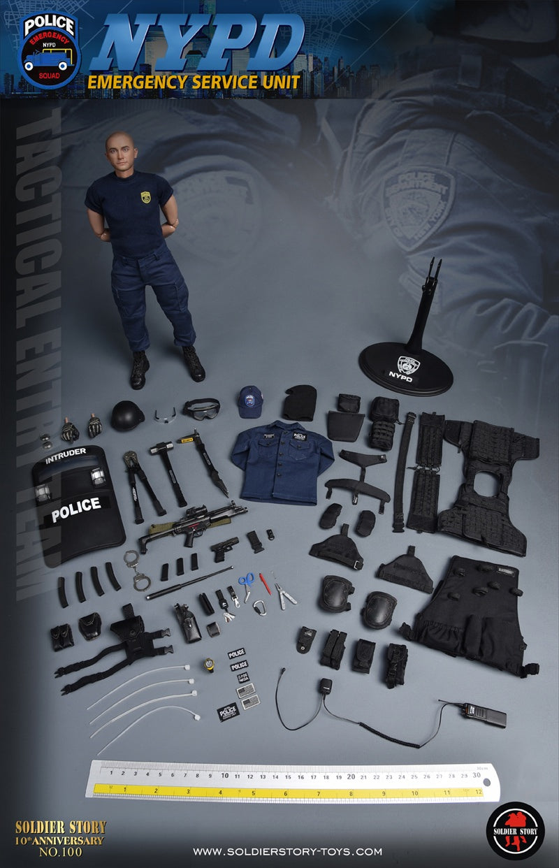 Soldier Story 1/6 12" SS100 10th Anniversary NYPD Emergency Service Unit Action Figure