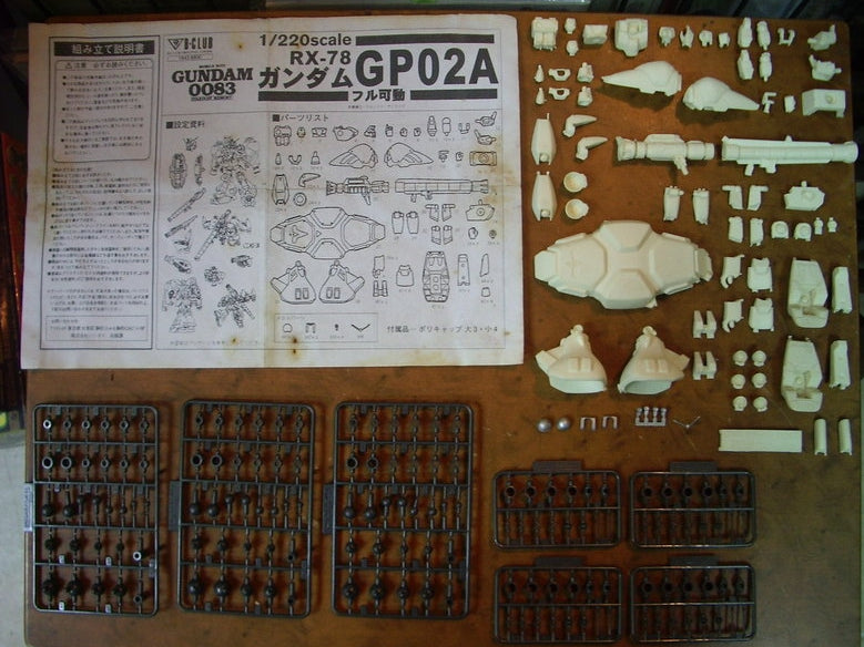 Bandai 1/220 Mobile Suit Gundam 0083 RX-78 GP02A Full Action Cold Cast Model Kit Figure