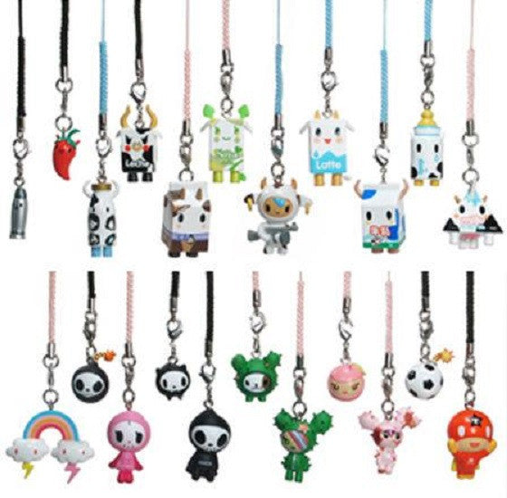 StrangeCo 2009 Simone Legno Tokidoki Frenzies Classic 10 Random Box 1" Strap Figure Set - Lavits Figure
 - 3