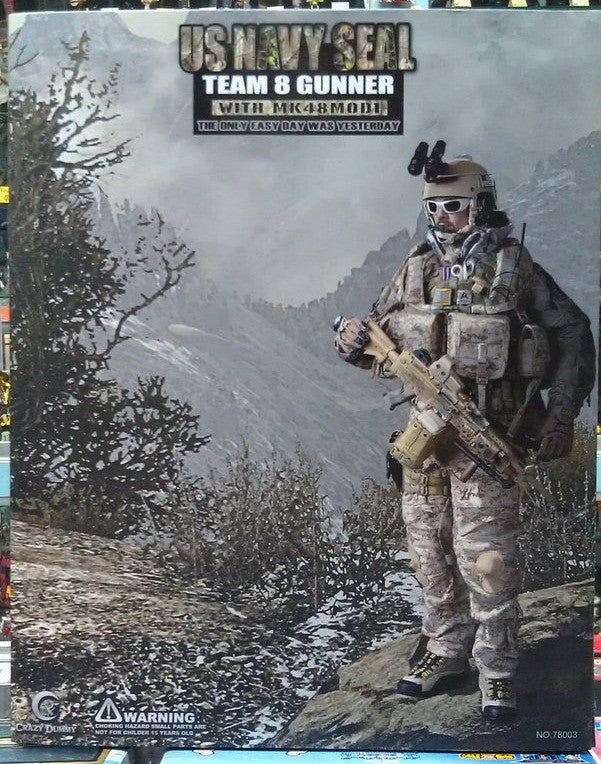 Crazy Dummy 1/6 12" 78003 US Navy Seal Team 8 Gunner With MK48MOD1 Action Figure - Lavits Figure
- 2