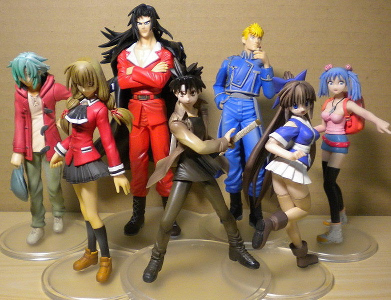 Square Enix 2005 Gangan Trading Arts 7 Color Figure Set Used - Lavits Figure