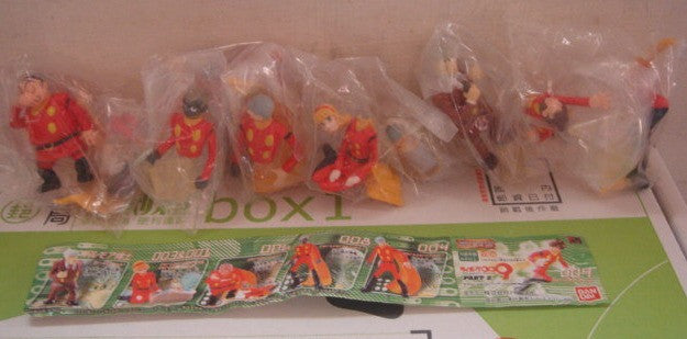 Bandai Cyborg 009 Gashapon Part 2 7 Mascot Swing Strap Figure Set - Lavits Figure