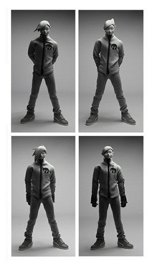 ThreeA 3A Toys 2013 Ashley Wood Tomorrow King PopBot Interyo Grey Ver 12" Vinyl Figure Set - Lavits Figure
- 1