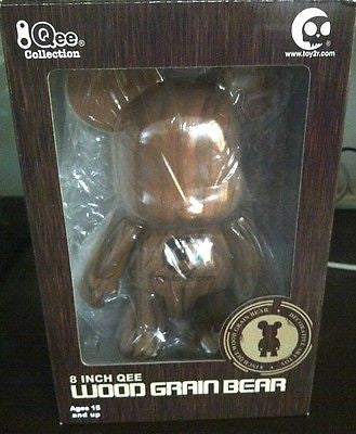 Toy2R Qee Collection 8 Inch Wood Grain Bear Figure Decorative Art Toy - Lavits Figure