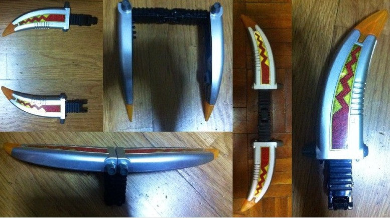 Bandai Power Rangers Lost Galaxy Gingaman Weapon Sword Figure Used