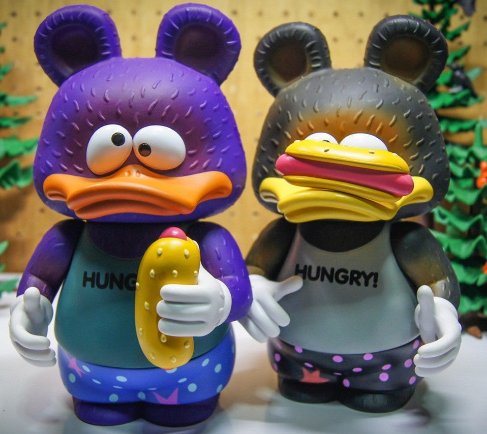 Medicom Toy Pamtoy Perks And Mini Bunyip Black & Purple 2 8" Figure Set Used - Lavits Figure