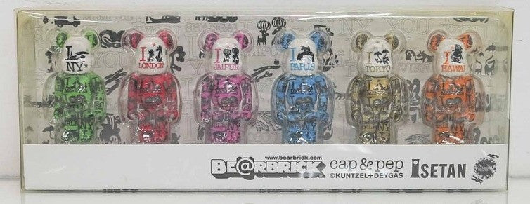 Medicom Toy Be@rbrick 100% Isetan Around World Caperino & Peperone 6 Figure Set - Lavits Figure
 - 2