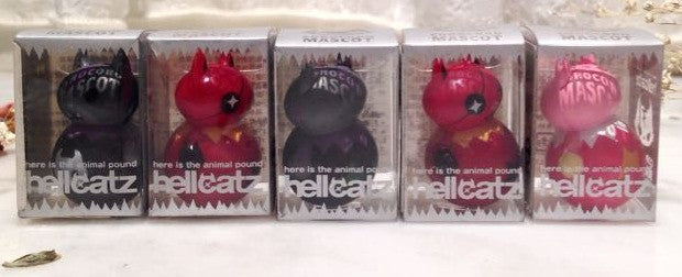 Devilrobots Hellcatz Red Black Pink 5 Mini Figure Set Used - Lavits Figure