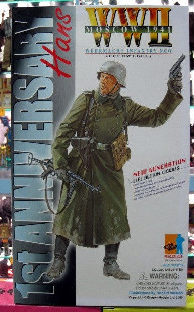 Dragon 12" 1/6 WWII Moscow 1941 Wehrmacht Infantry Nco Feldwebel 1st Anniversary Hans Action Figure - Lavits Figure
- 1