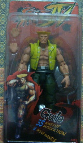 Neca 2009 Street Fighter IV SDCC Exclusive Guile Yellow Ver Action Figure