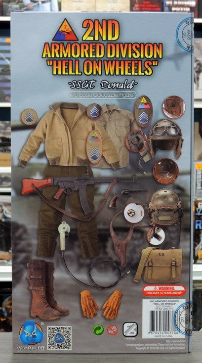 DID 1/6 12" WWII U.S. 2nd Armored Division Hell On Wheels Ssat Donald Action Figure - Lavits Figure
 - 2