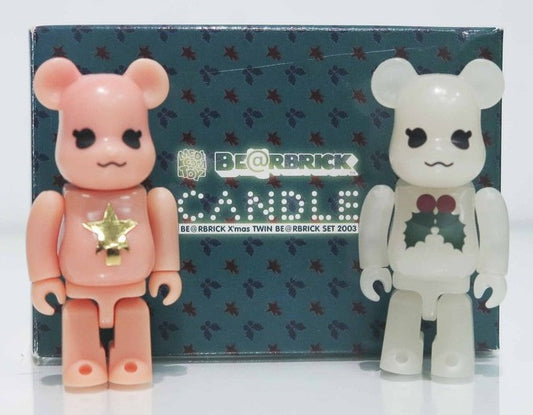 Medicom Toy 2003 Be@rbrick 100% Xmas Christmas Twin Candle Figure Set - Lavits Figure
 - 1
