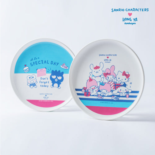 Sanrio Characters Party Time Taiwan Hong Ya Hamburgers Limited 2 8" Ceramics Plate Set
