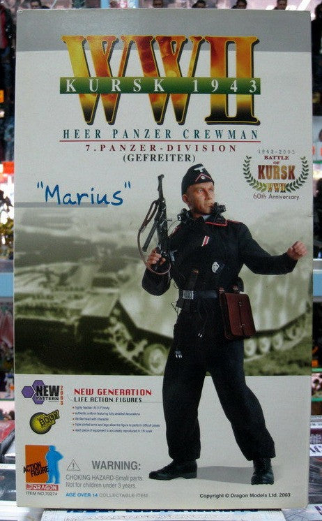 Dragon 12" 1/6 WWII Kursk 1943 Heer Panzer Crewman 7 Panzer Division Gefreiter Marius Action Figure - Lavits Figure
- 1