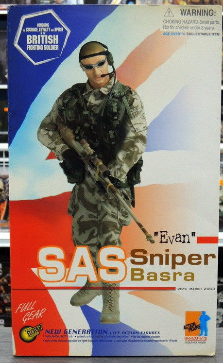 Dragon 12" 1/6 British Fighting Soldier SAS Sniper Basra Evan Action Figure - Lavits Figure
- 1