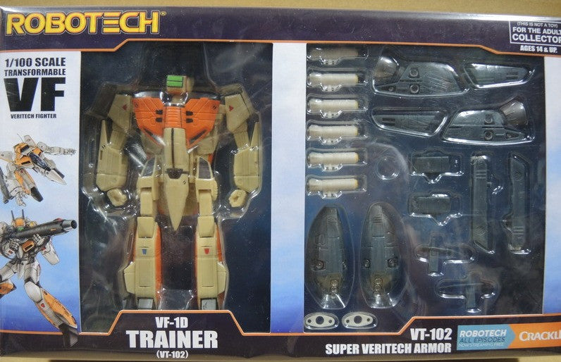 Toynami Robotech 1/100 Transformable VF Veritech Fighter VF-1D Trainer VT-102 Super Armor Action Figure - Lavits Figure