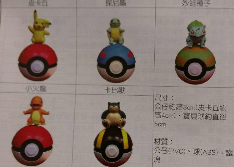 Pokemon Pocket Monsters Family Mart Limited 5 1.5" Yura Yura Shake Figure Set - Lavits Figure
- 2