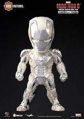 Kids Logic Marvel Iron Man 3 Egg Attack Mark 42 MK XLII 999 Silver Plated Figure - Lavits Figure