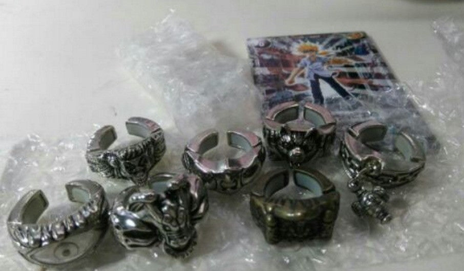 Konami MÄR Marchen Awakens Romance 7 Rings Figure Set Used D