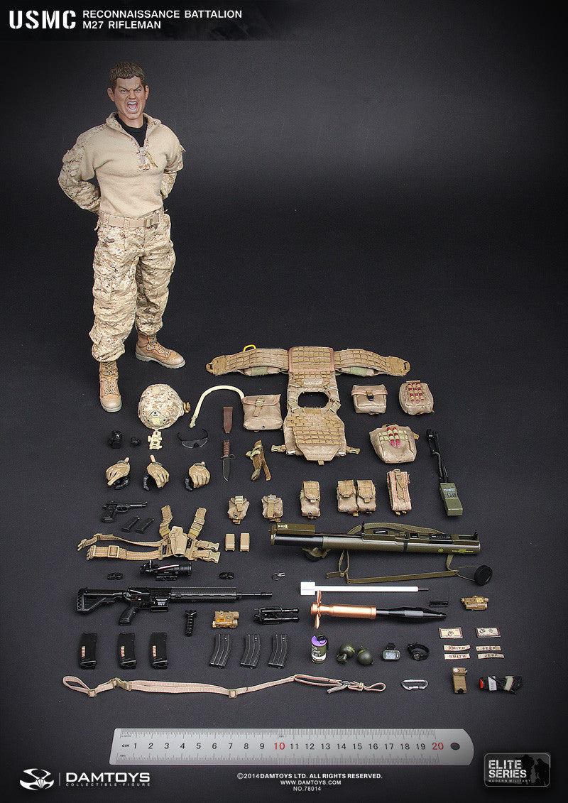 DamToys 1/6 12" Elite Series 78014 USMC Reconnaissance Battalion M27 Rifleman Action Figure - Lavits Figure
 - 2
