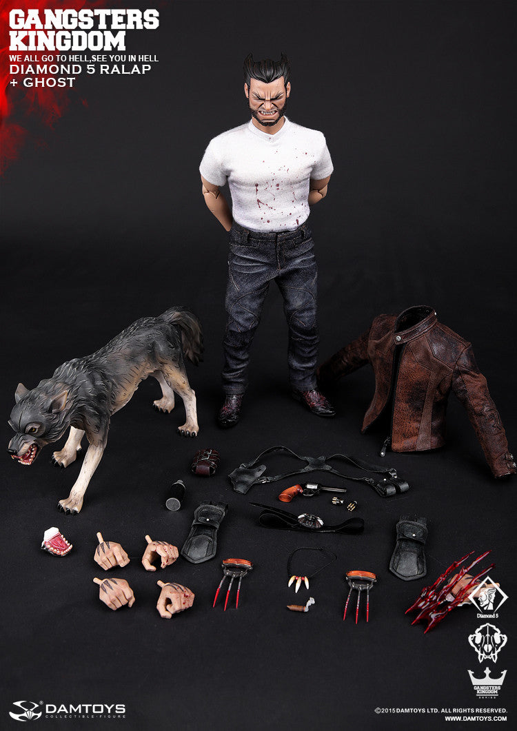 DamToys 1/6 12" Gangsters Kingdom GK011 Diamond 5 Ralap & The Wolf-Ghost Action Figure - Lavits Figure
 - 3