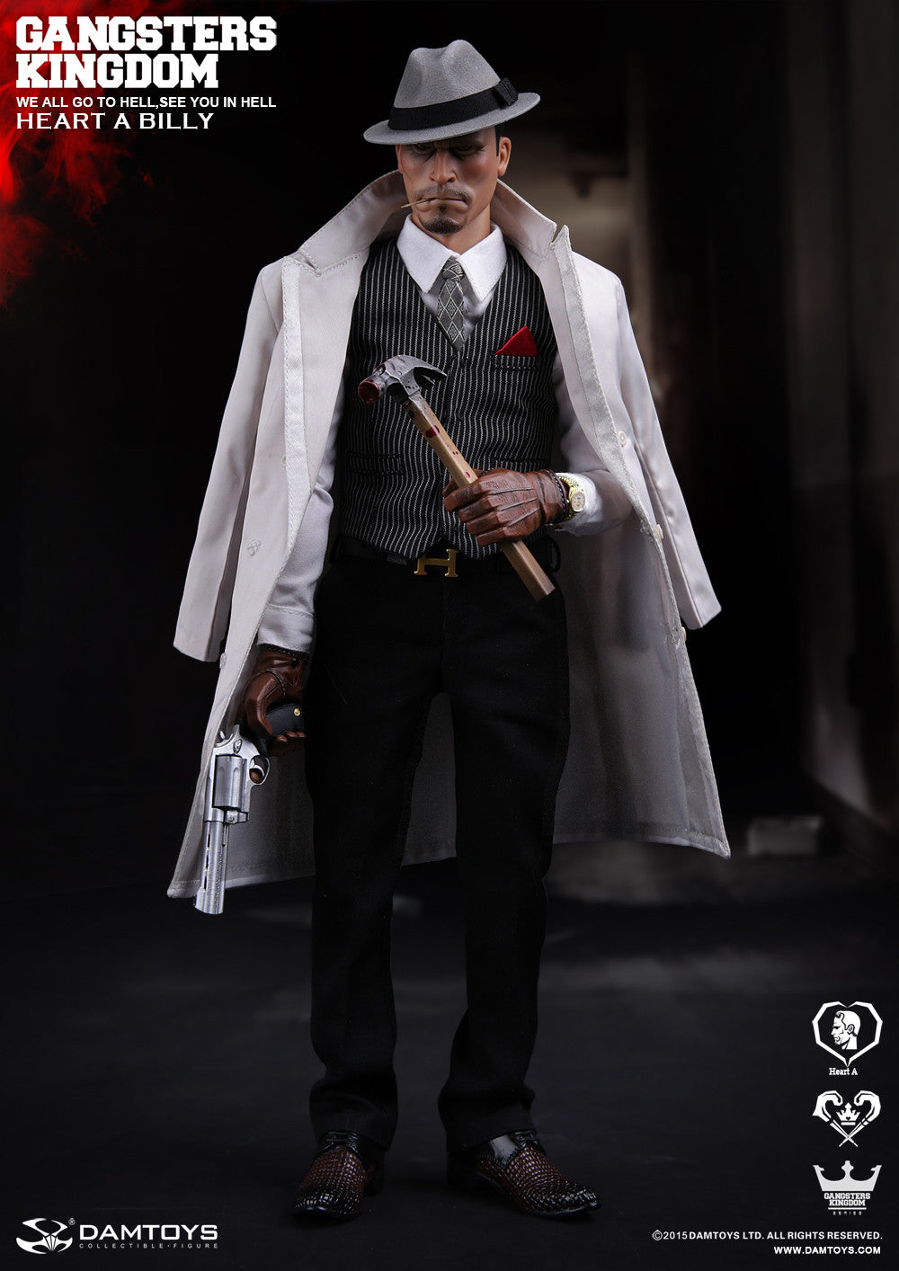DamToys 1/6 12" Gangsters Kingdom GK012 Heart A Billy Action Figure - Lavits Figure
- 1