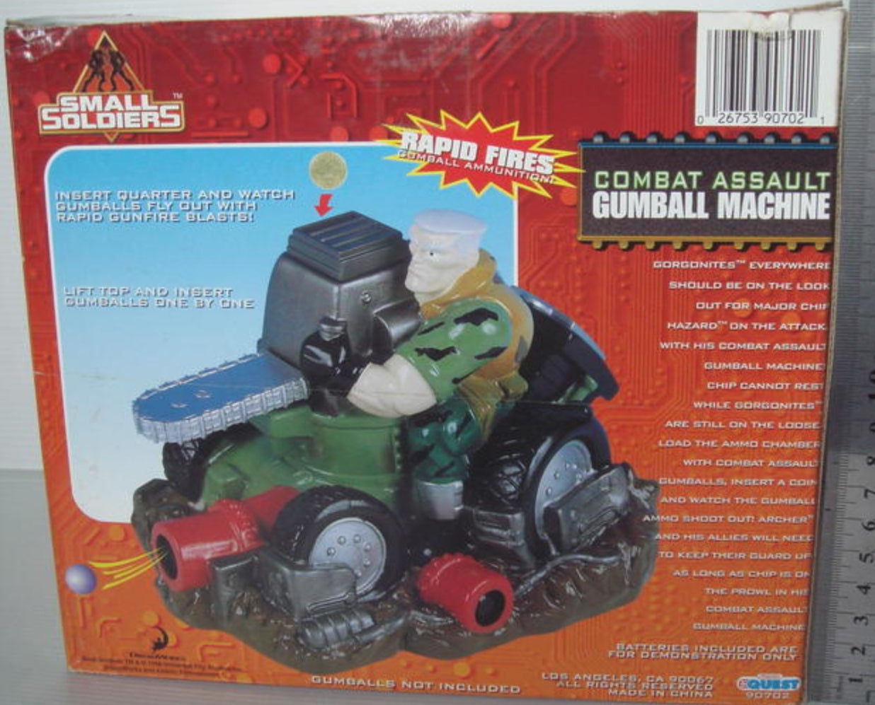 Quest Small Soldiers Commando Elite Combat Assault Gumball Machine Coin Bank Action Figure
