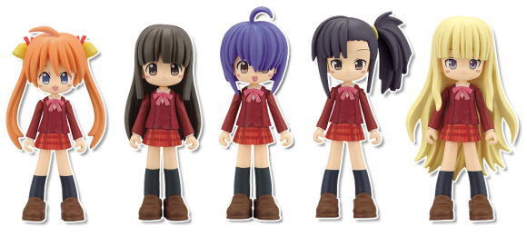 Konami Figumate Magister Negi Magi School Ver 5 Trading Figure Set Used