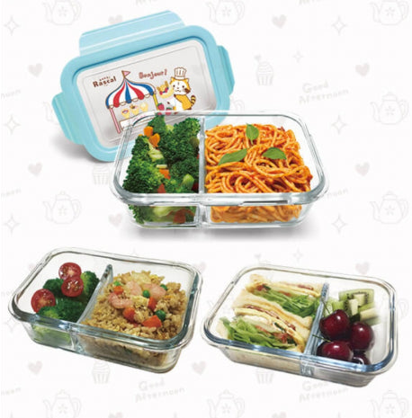 Puchi Rascal The Raccoon Desserts Taiwan 7-11 Limited 6 Microwavable Glass Lunch Box Set