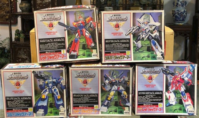 Takara 1991 Armored Police Metal Jack 5 Plastic Model Kit Figure Set