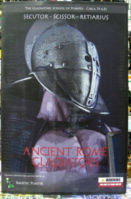 Kaustic Plastik 12" 1/6 The Gladiators School Of Pompeii Ancient Rome Gladiators Secutor Scissor Retiarius Action Figure