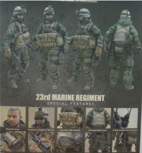 Hot Toys 1/6 12" USMC Sniper 23rd Marine Regiment Action Figure