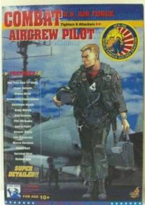 Hot Toys 1/6 12" U.S. Air Force Combat Aircrew Pilot Black Ver Action Figure