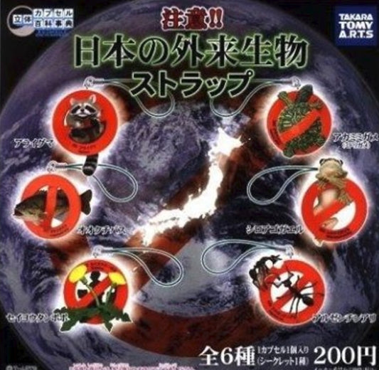 Takara Tomy Gashapon Stereoscopic Illustration Encyclopedia Japanese Exotic Species 6+1 Secret 7 Strap Figure Set