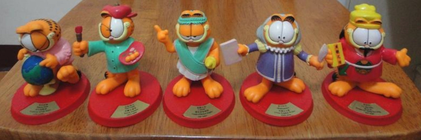 1999 Garfield x P&G Watsons Limited 20 3.5" Trading Figure Set Used
