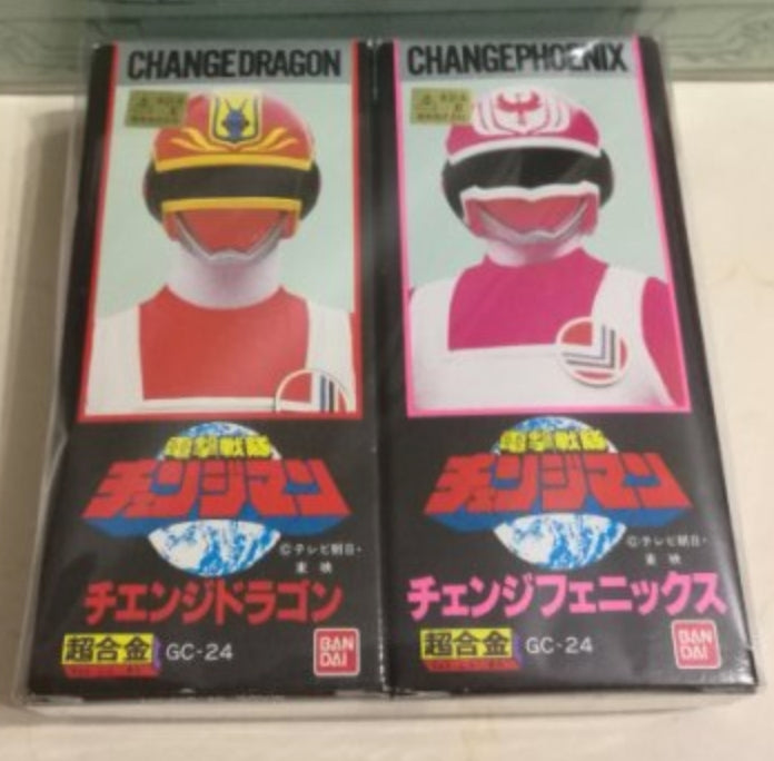Bandai Power Rangers Dengeki Sentai Changeman Chogokin Red Pink 2 Fighter Action Figure