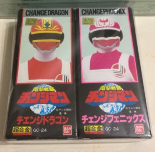 Bandai Power Rangers Dengeki Sentai Changeman Chogokin Red Pink 2 Fighter Action Figure