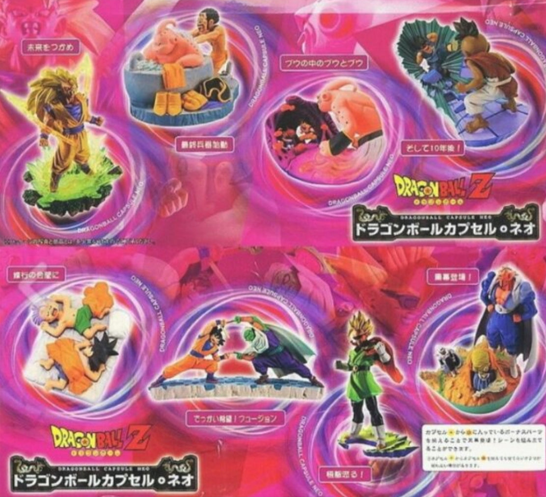 Megahouse Dragon Ball Z DBZ Capsule Neo Part 10 7+1 Secret 8 Color Trading  Figure Set Used