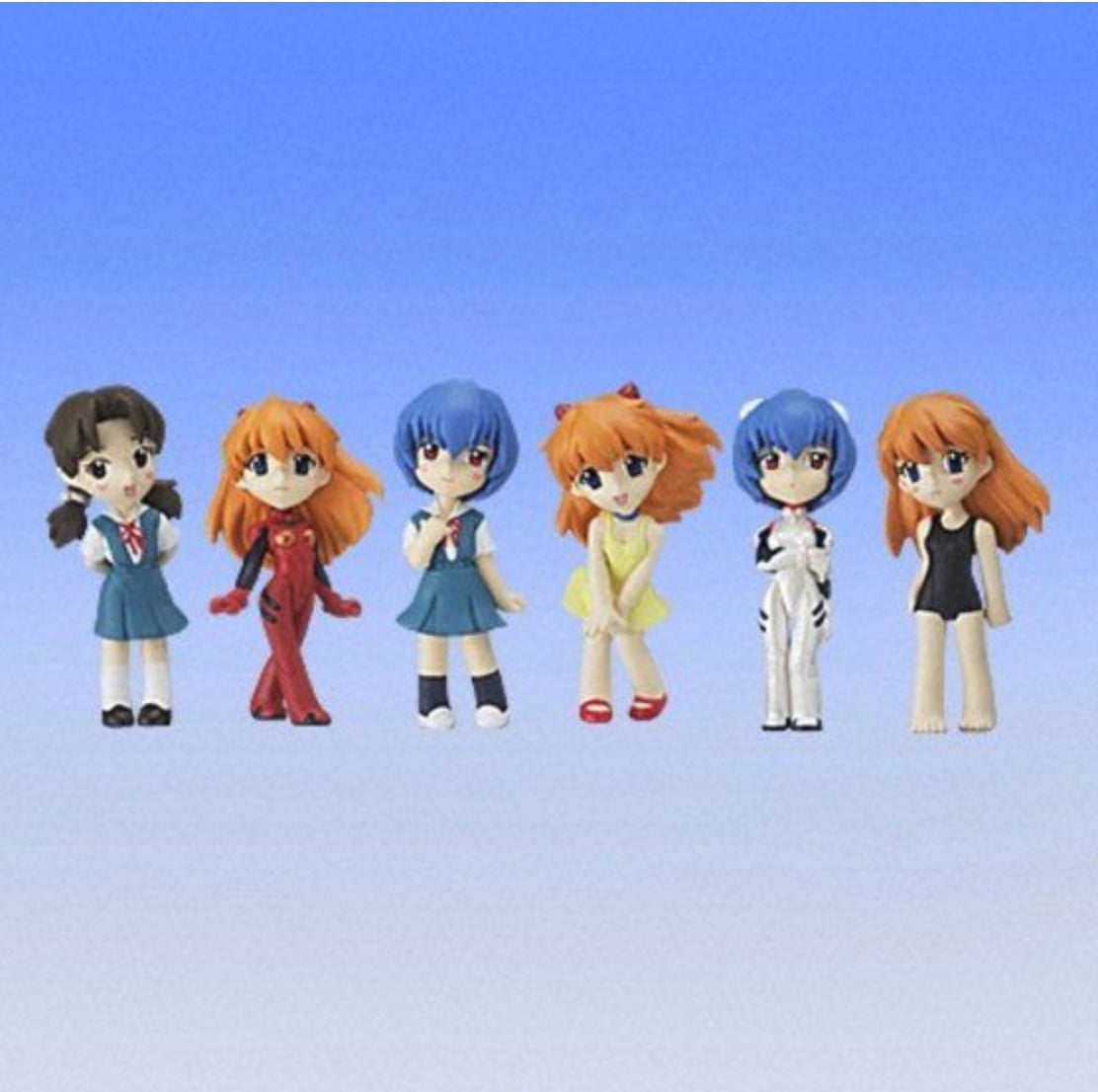 Bandai 2006 Neon Genesis Evangelion EVA Gashapon Torikore 6 Figure Set