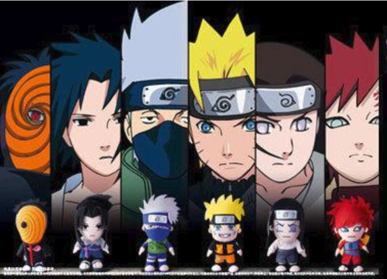 Mcdonalds 2013 Naruto Shippuden 6 7" Plush Doll Figure Set