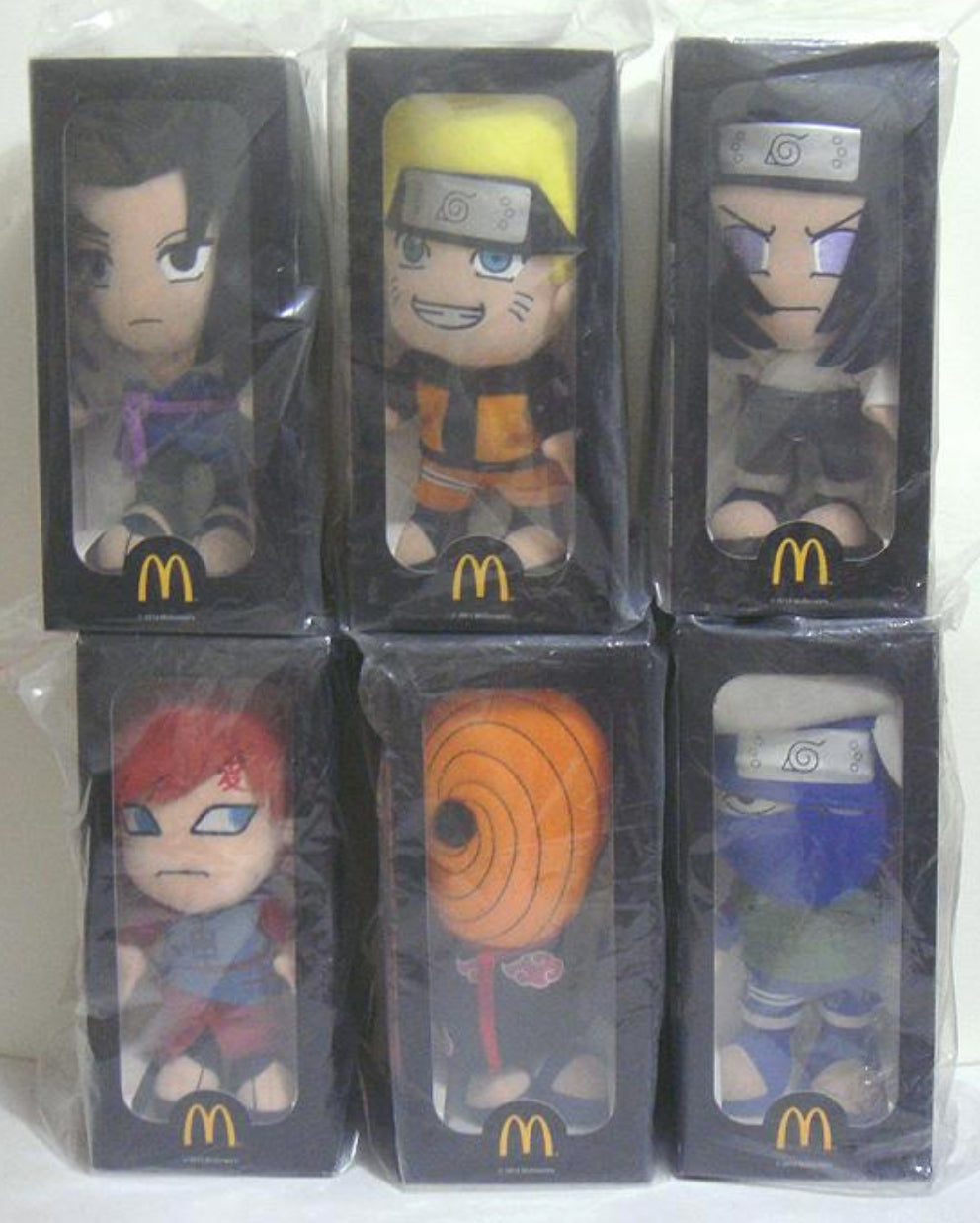 Mcdonalds 2013 Naruto Shippuden 6 7" Plush Doll Figure Set