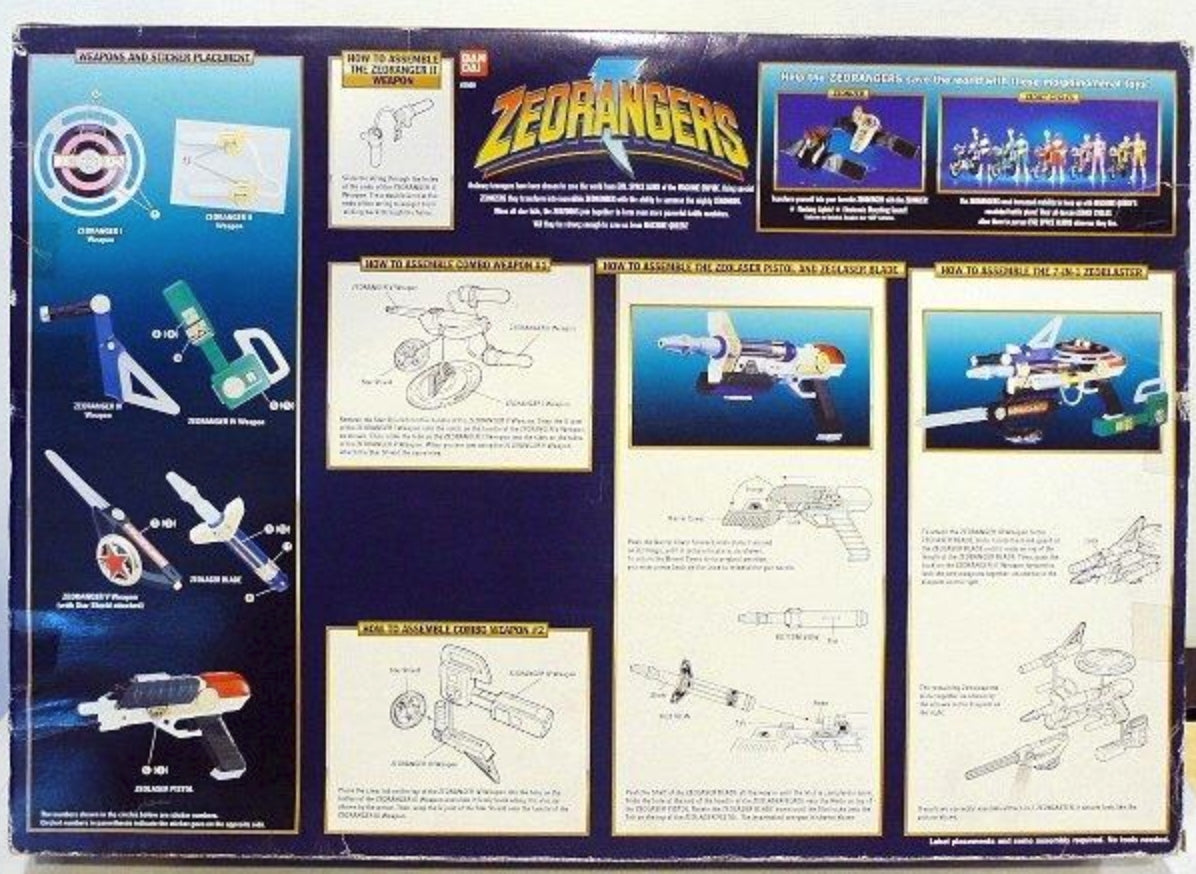 Bandai Power Rangers Zeo Super Sentai Ohranger 7 in 1 Zeo Blaster Weapon Trading Figure Play Set