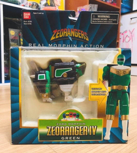 Bandai Power Rangers Zeo Ohranger Real Zord Morphin Ranger IV Green Fighter Action Figure