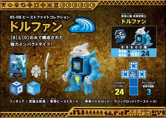 Takara Tomy Beast Saga BS-08 Dorufan Dolphin Action Figure