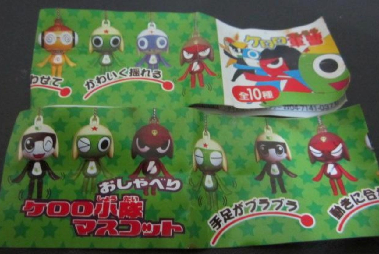 Bandai Keroro Gunso Gashapon Character Swing 10 Trading Figure Set